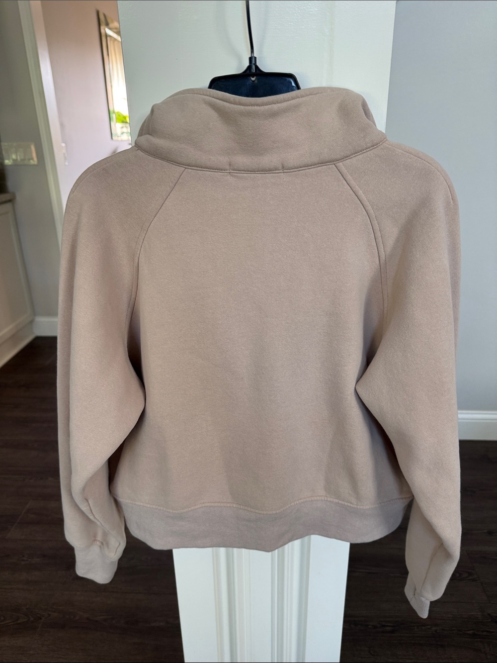 Automet Women's Half-Zip Pullover Sweatshirt - Taupe Small - Picture 6 of 7